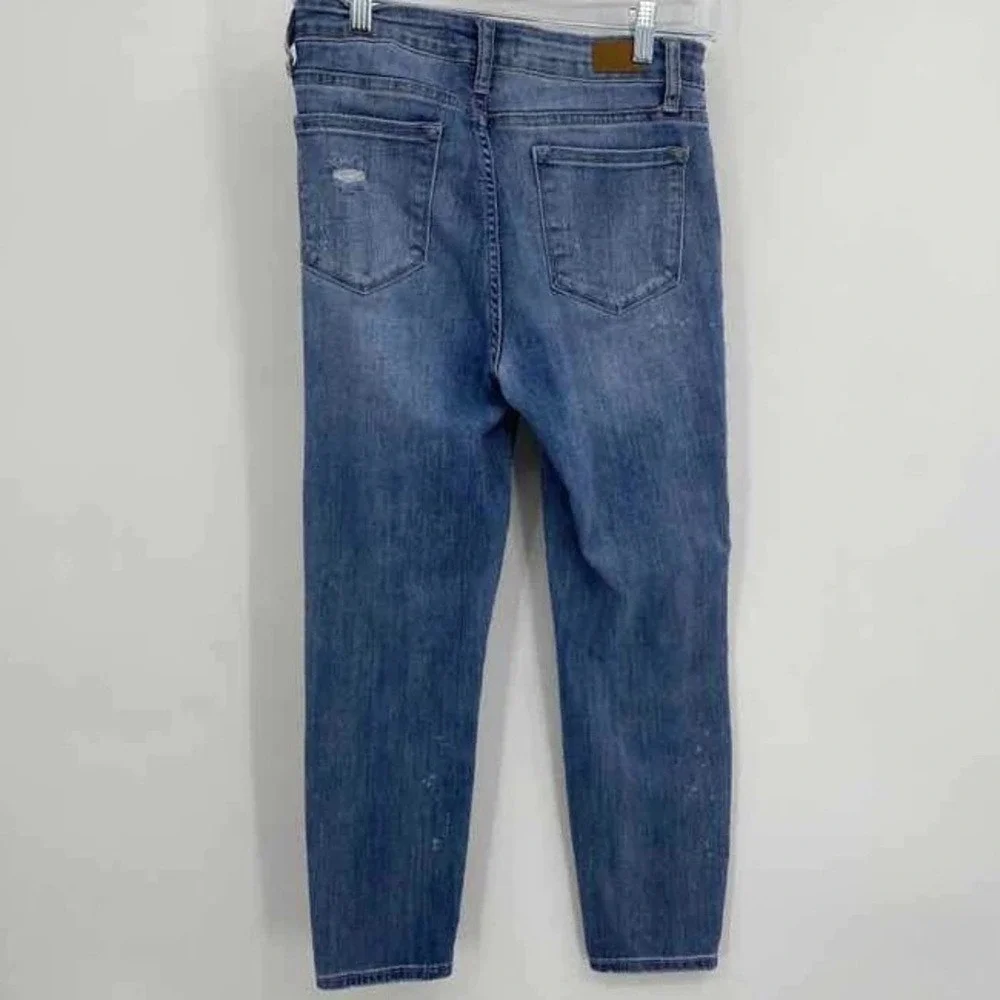 Judy Blue Size 29 Relaxed‎ Fit Jeans Distressed Whiskers Beach Splash Med Wash